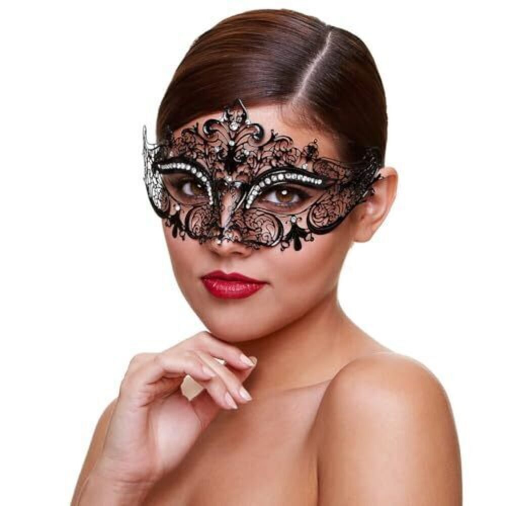6693 Masquerade Mask Shiny Rhinestone Metal Mask Venetian Mask for Party